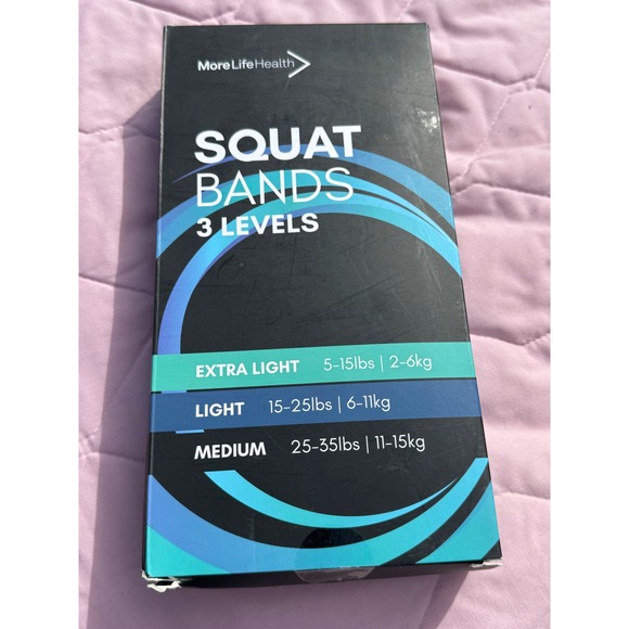 More Life Health Squat Bands 3 Levels Resistance Loop Exercise Fitness - Picture 1 of 2
